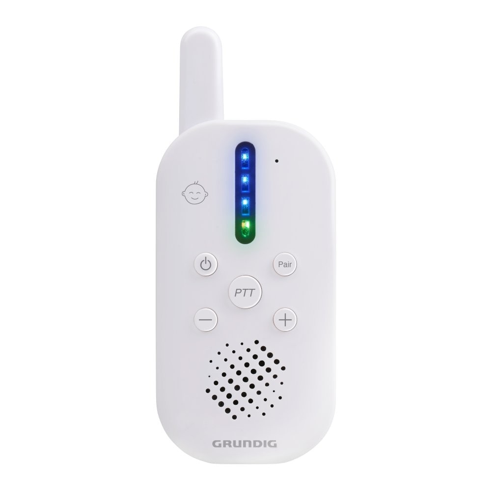 Grundig trådløs babycall 2,4 GHz / digital babyvakt med lyd / babyalarm med toveiskommunikasjon