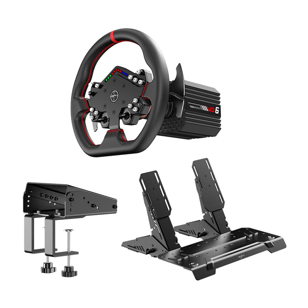 PXN VD6 DBT racingsimulatorsett / Direct Drive ratt og pedaler PC / racingratt med kraftrespons