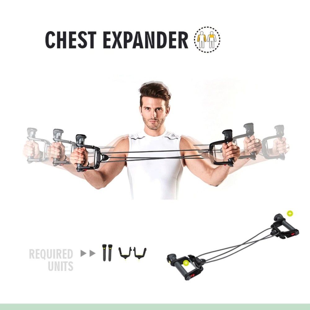 Wonder Core 10-i-1 treningssett / multifunksjonelt hjemmegym / kompakt treningssystem for hele kroppen