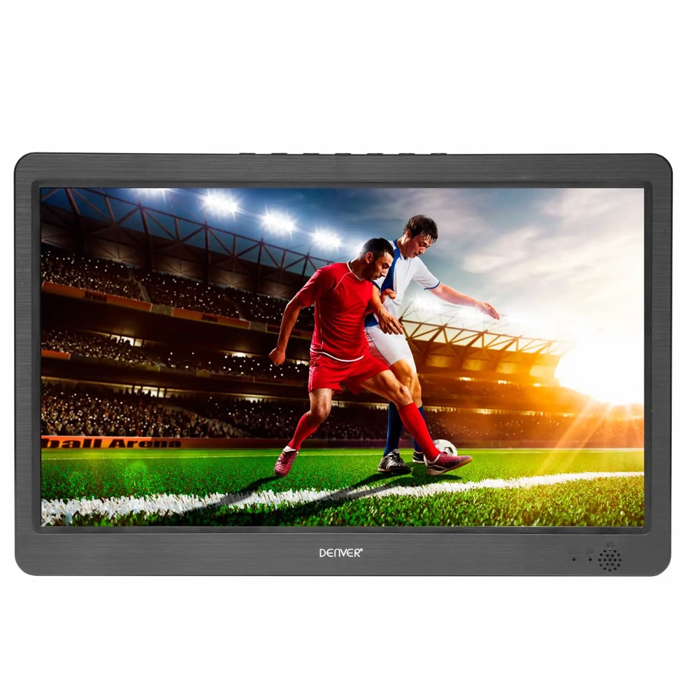 Denver 10,1" digital LED-TV med DVB-T2 og 12V biladapter for bil / bobil og campingvogn / liten TV med batteri