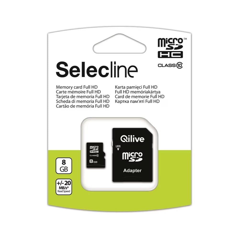 Selecline 8 GB microSDHC Class 10 minnekort / microSD-kort / minnekort for smarttelefon kamera nettbrett