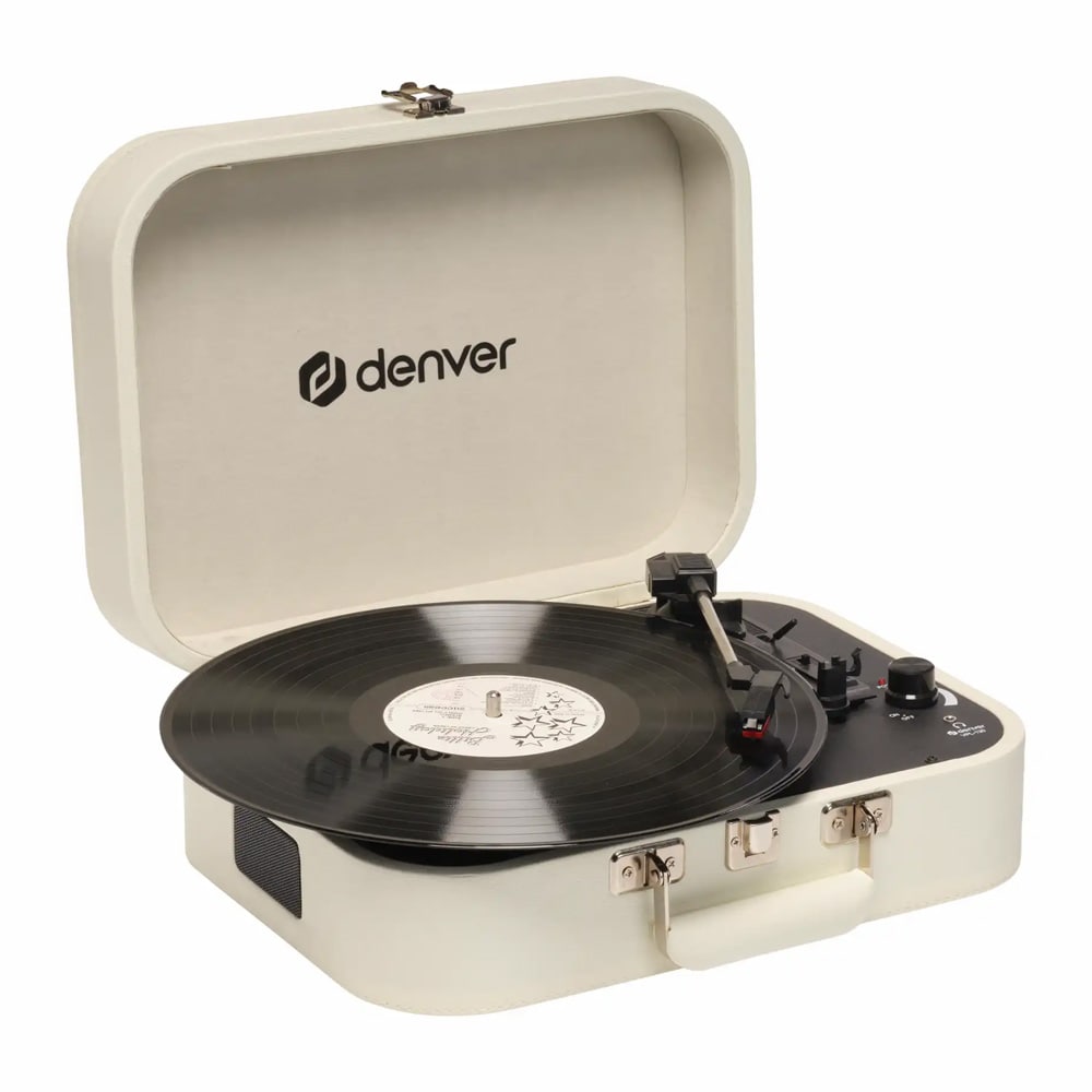 Denver VPL-130 platespiller / LP-spiller i koffert / vinylspiller med høyttalere og USB-digitalisering