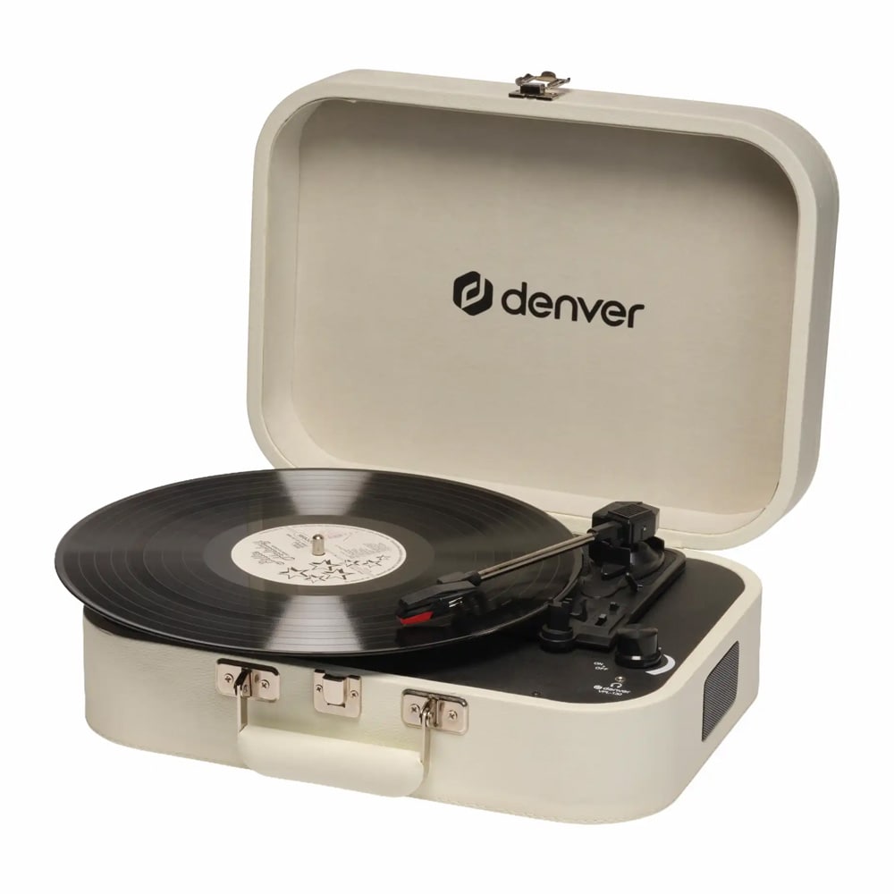 Denver VPL-130 platespiller / LP-spiller i koffert / vinylspiller med høyttalere og USB-digitalisering
