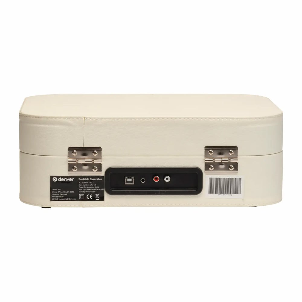 Denver VPL-130 platespiller / LP-spiller i koffert / vinylspiller med høyttalere og USB-digitalisering