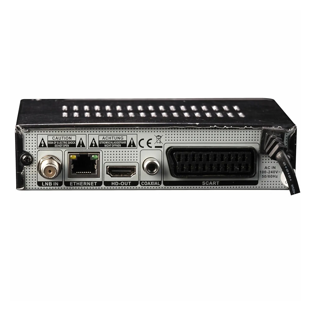 Denver DVBS-206HD satellittmottaker / DVB-S2-dekoder med HDMI, SCART, LAN og USB-opptak