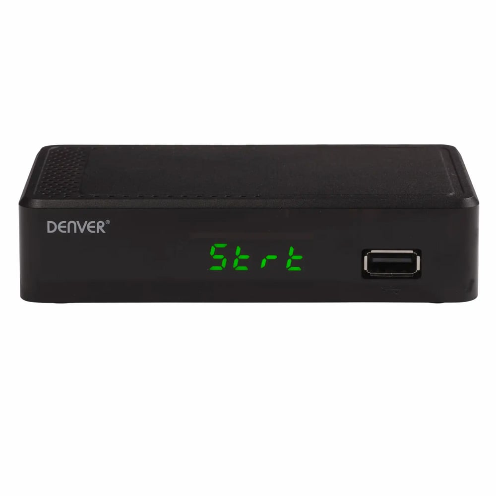 Denver DVB-T2-mottaker H.265 / digital TV-boks bakkenett / set-top-boks med USB-avspilling