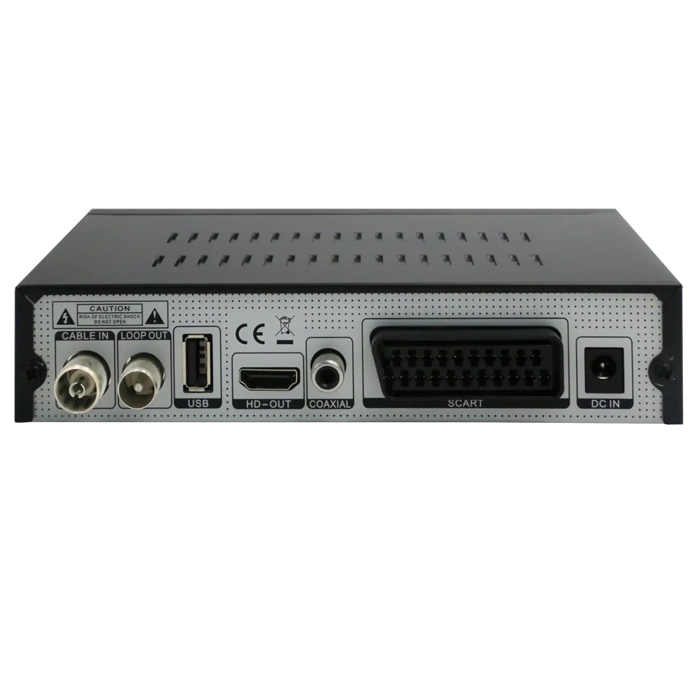 Denver DVBC-120 DVB-C-mottaker MPEG-4 HD / kabel-TV-mottaker / digital TV-boks med USB-opptak