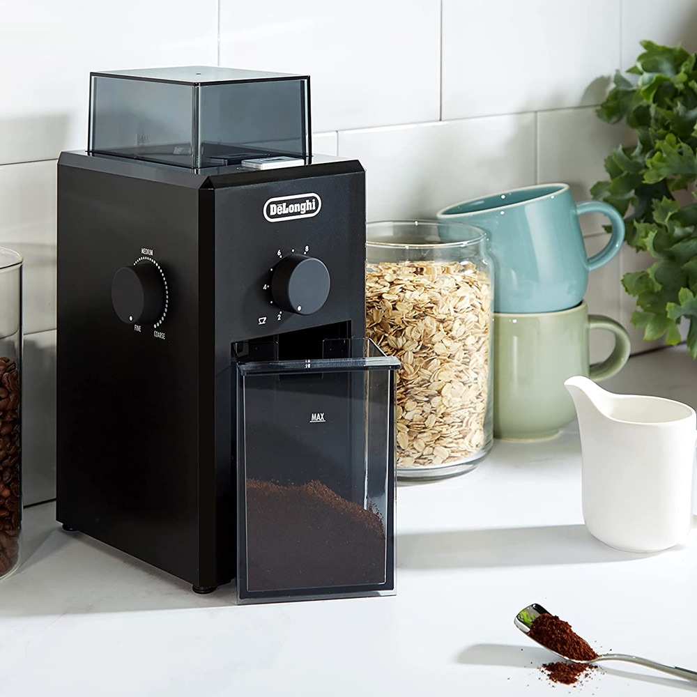 DeLonghi KG79 elektrisk kaffekvern – kaffebønnekvern med justerbar malingsgrad / bønnekvern