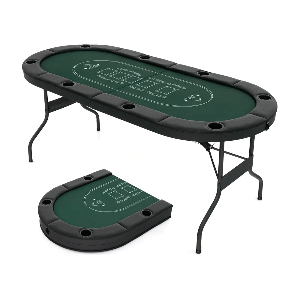 Pokerbord / kasinobord for Texas Hold’em og blackjack – 6–8 spillere