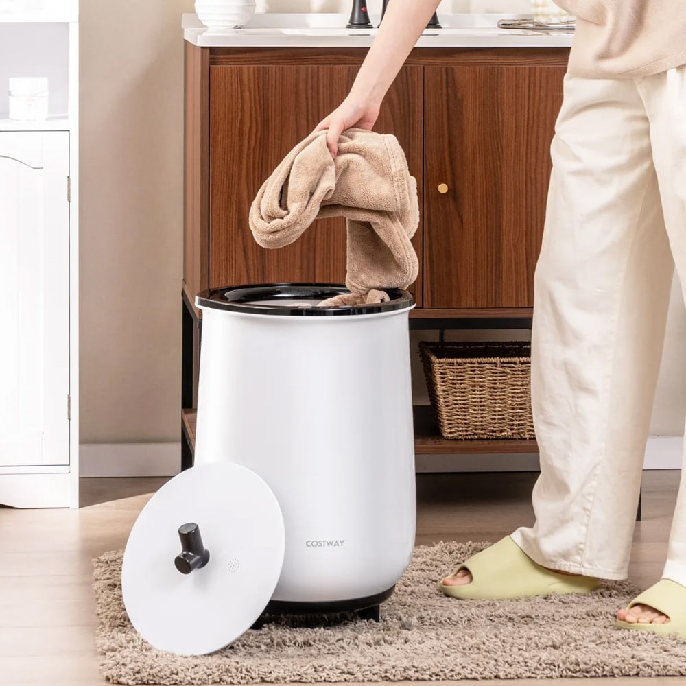 Elektrisk håndklevarmer 20 l / towel warmer med 3 varmenivåer og timer – svart