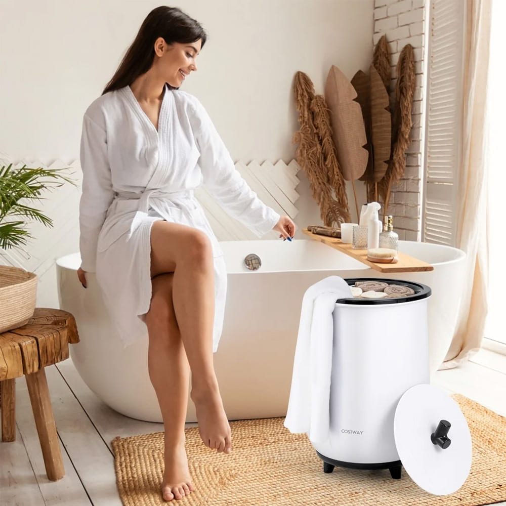 Elektrisk håndklevarmer 20 l / towel warmer med 3 varmenivåer og timer – svart