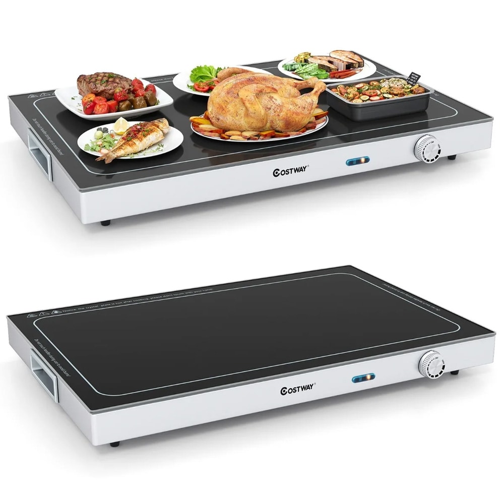 Elektrisk varmeplate 50x29 cm med justerbar temperatur / varmholdingsplate / varmebrett