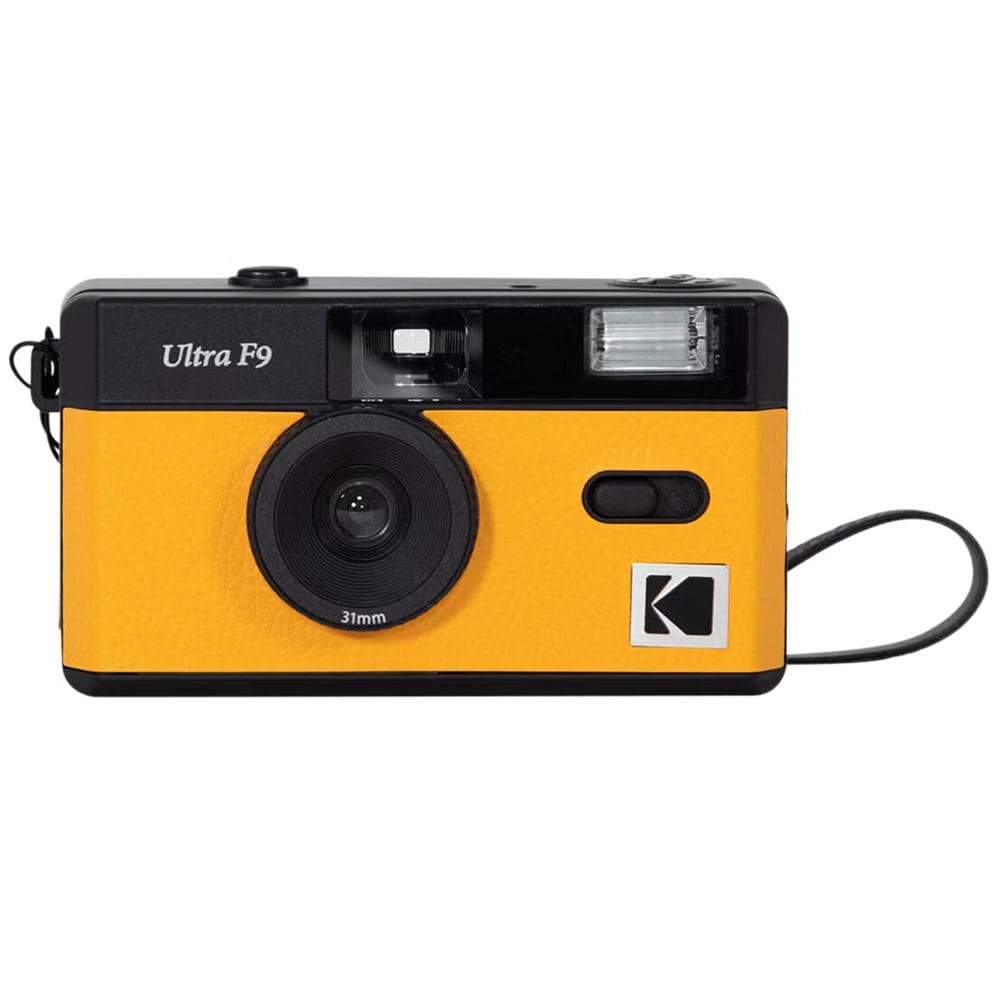 Kodak Ultra F9 analogt kamera 35 mm - gul / svart kamera for filmrull / fotoapparat