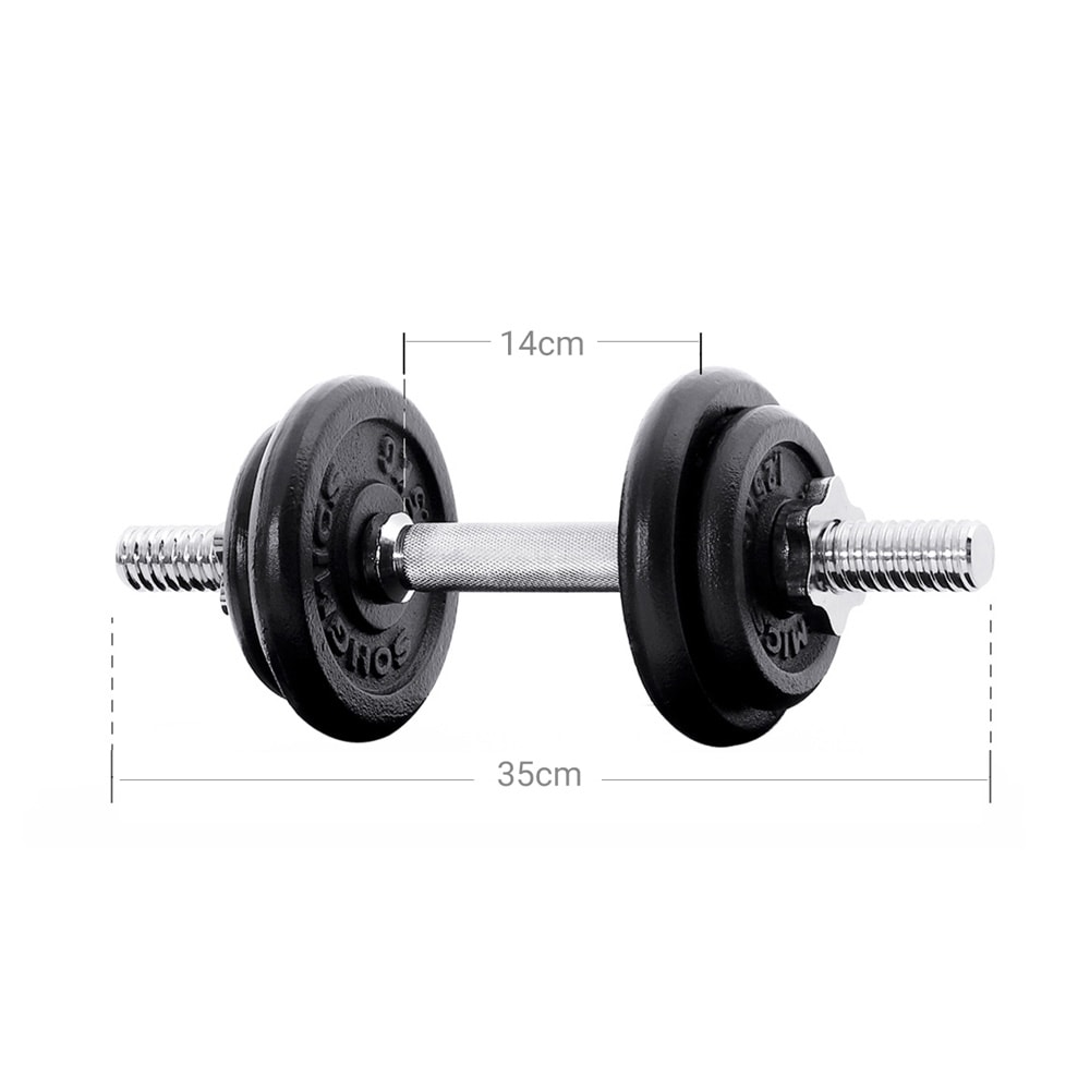 Justerbare manualer 2 x 15 kg / manualsett / støpejernsvekter / vekter i støpejern / sammenkoblingsstang