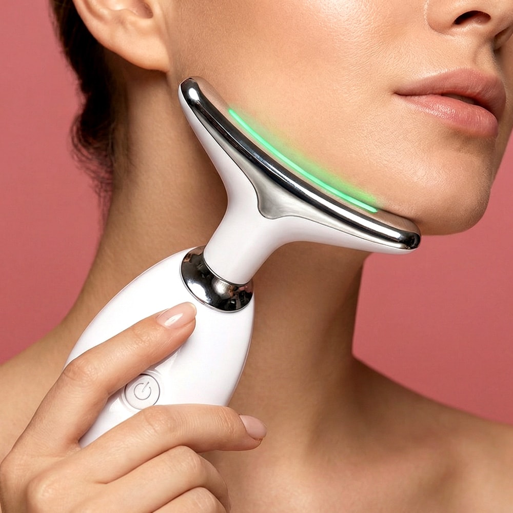 EMS-ansiktsmassasje med LED-lysterapi – massasjeapparat / liftingapparat / hudpleieapparat