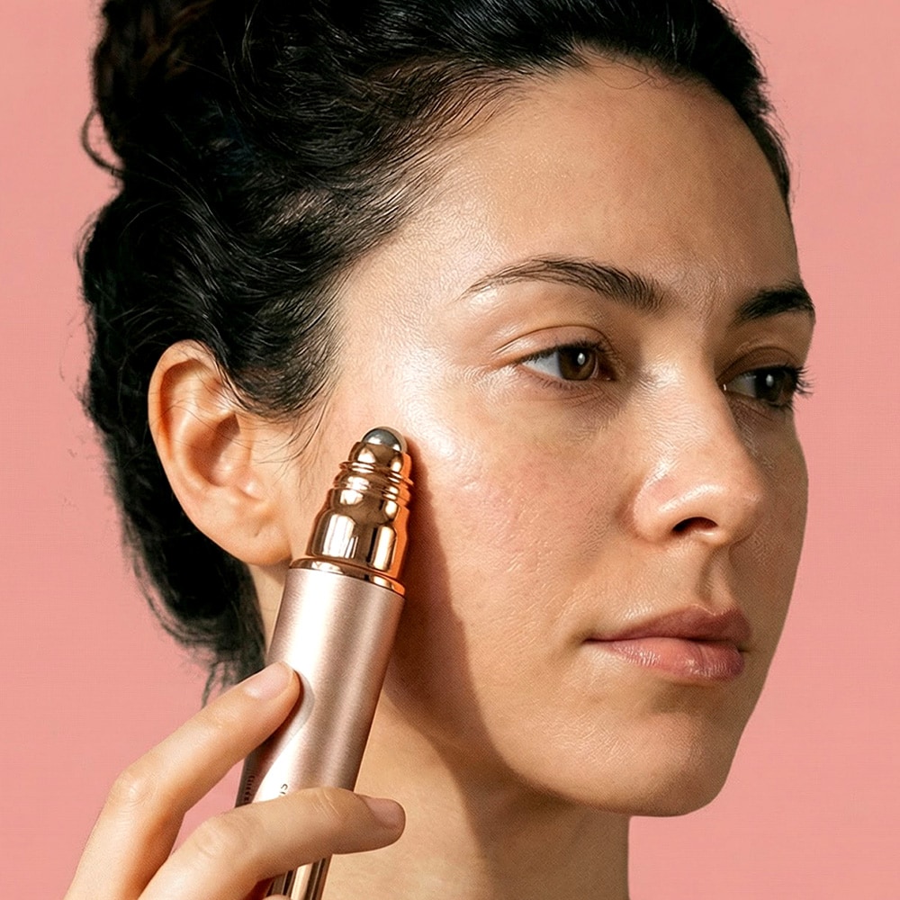 Sonisk øyemassasje med kjølende effekt – øyerulle / massasjeapparat for øyeområdet