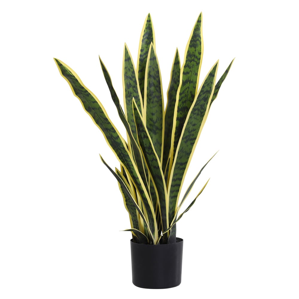 Kunstig svigermorstunge i potte 77 cm / kunstig grønnplante / vedlikeholdsfri interiørplante