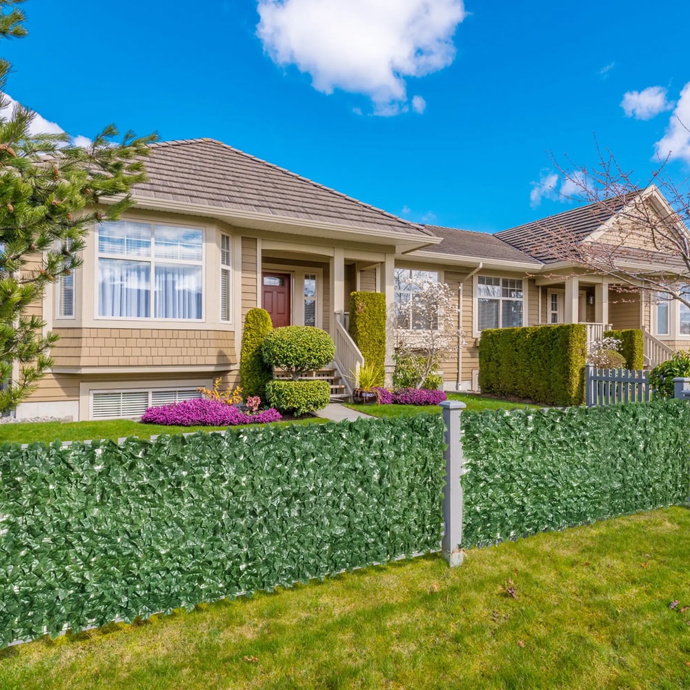 Kunstig hekk / innsynsskjerm med blader / dekorativt hekkpanel 300 x 100 cm