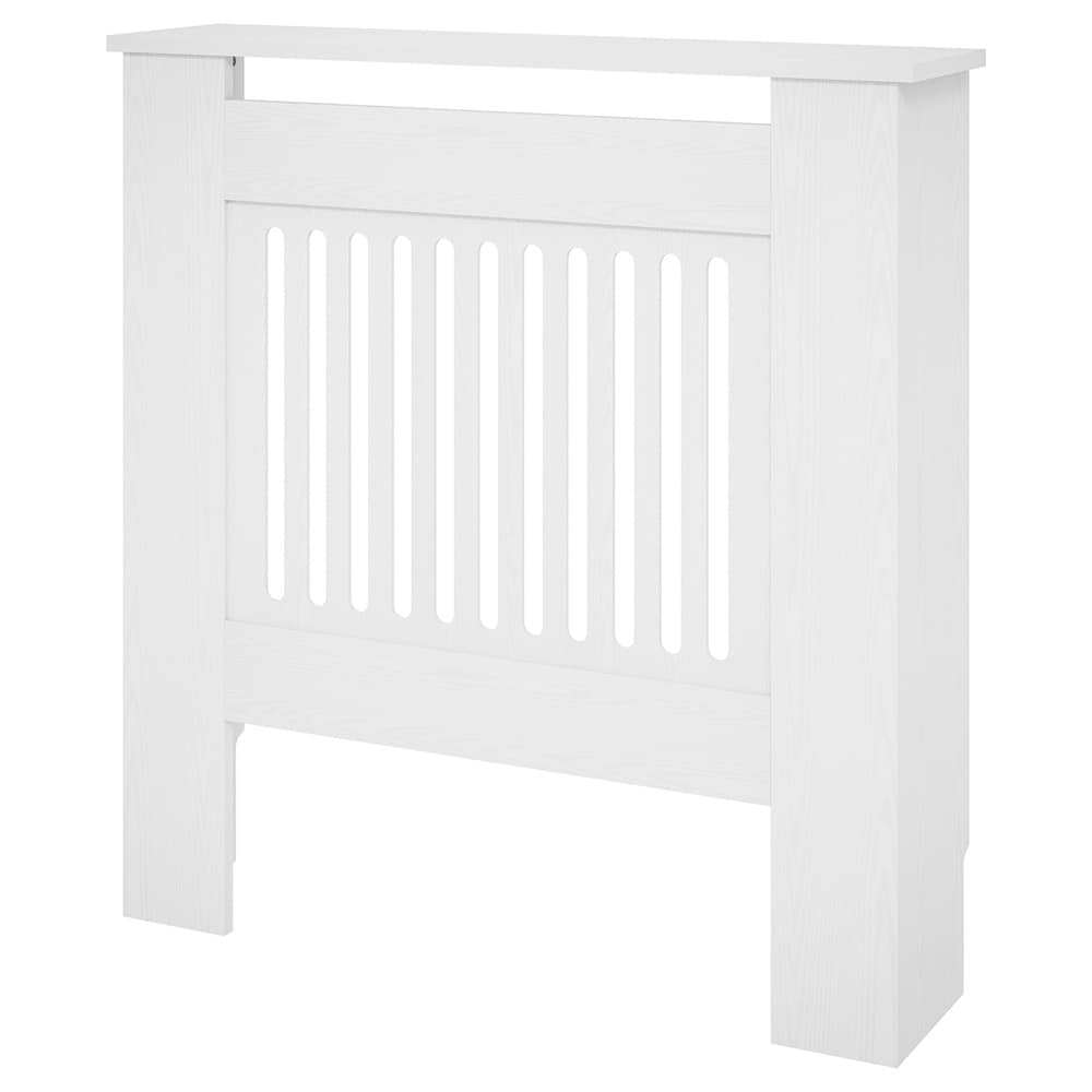 Elementdeksel - hvitt radiatordeksel 79x19x81cm med hylle