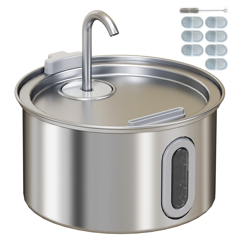 Drikkefontene for kjæledyr 2,5 L - vannfontene / dyrefontene / vanndispenser for katt og hund
