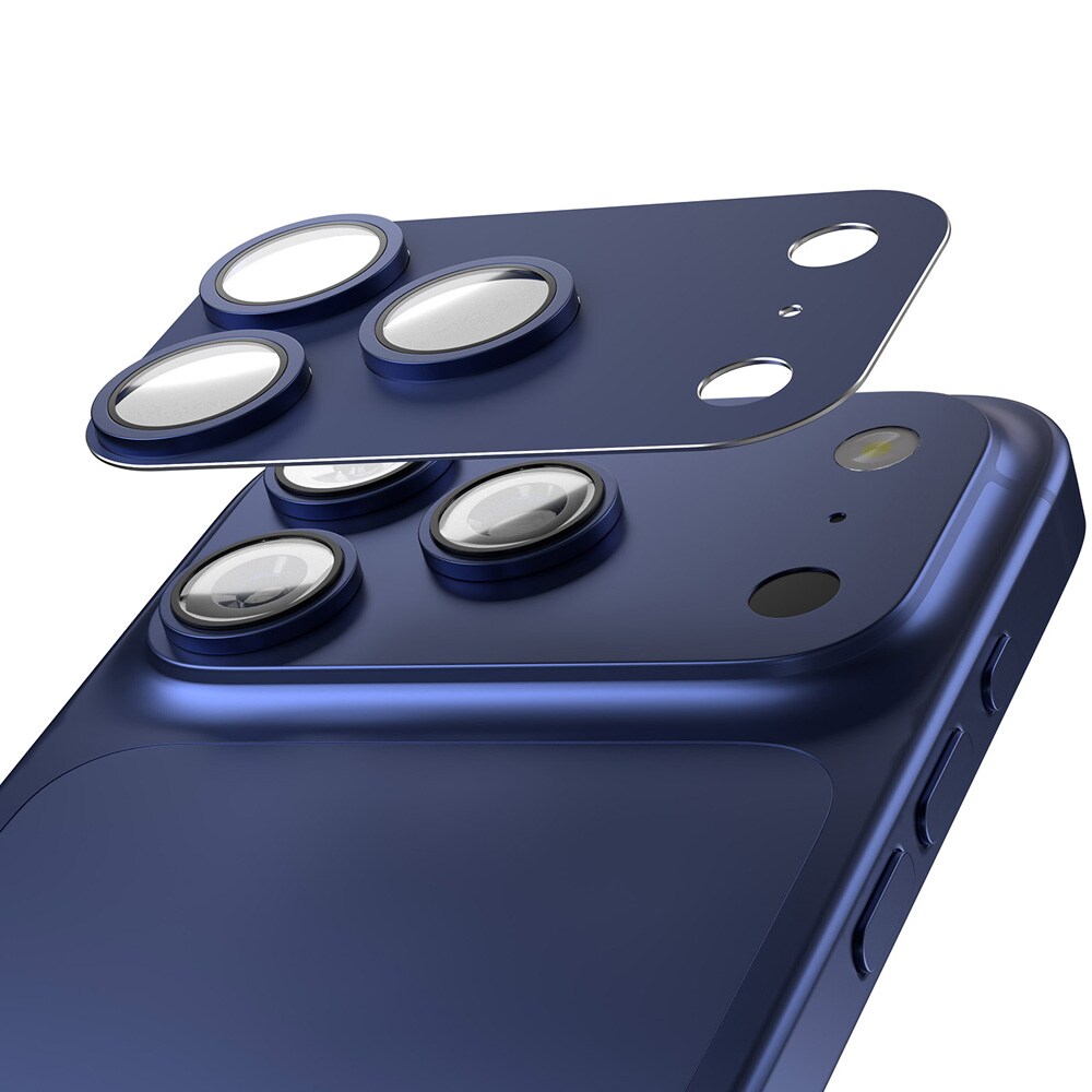 Etteri kameradeksel for iPhone 17 Pro Max - Blå / kameralinsedeksel aluminium / linsedeksel 9H glass