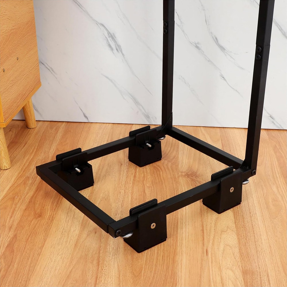 Justerbar møbelforhøyer 50 mm / møbelforhøyer 30-50 mm / møbelforhøyerblokker 4-pk - Svart