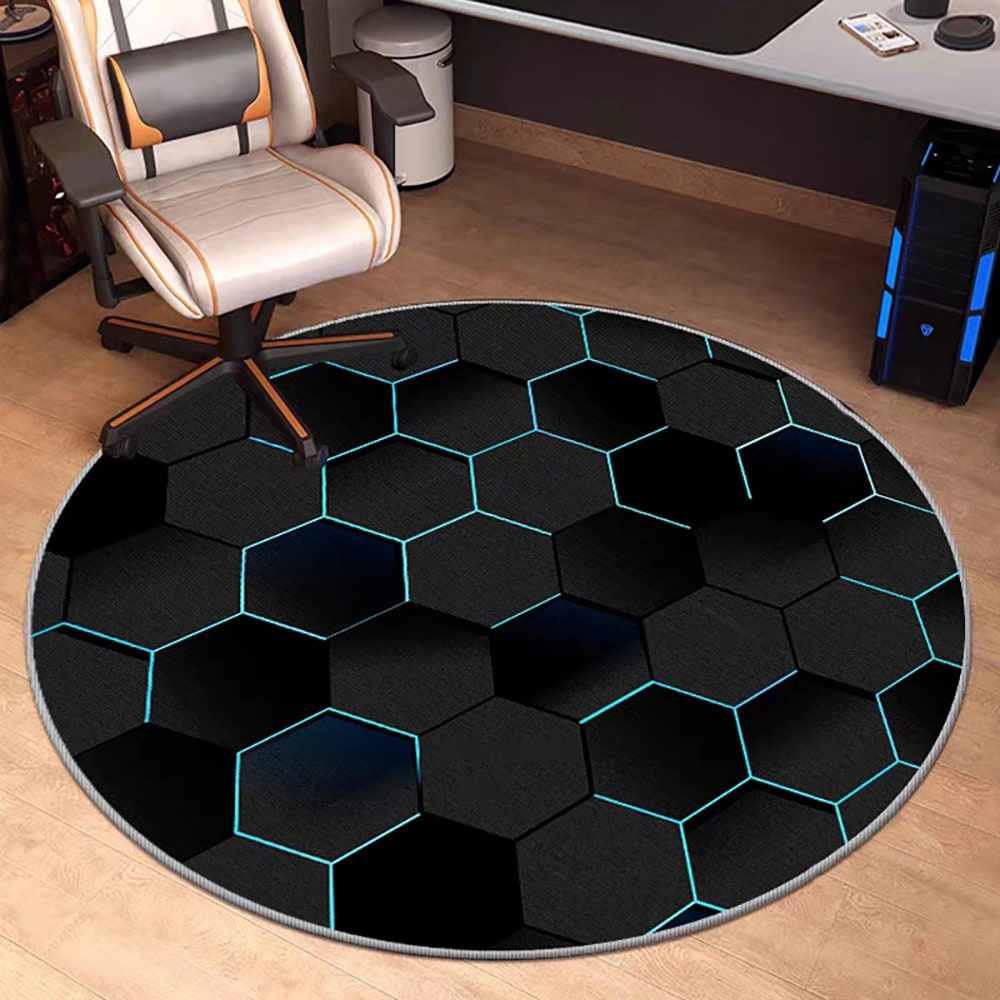 Rund spillmatte 100 cm / spillmatte rund / gulvmatte gaming / stolmatte