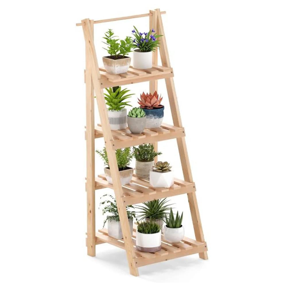 Plantestativ / blomsterhylle / plantehylle / trehylle 52x38x109cm med 4 nivåer