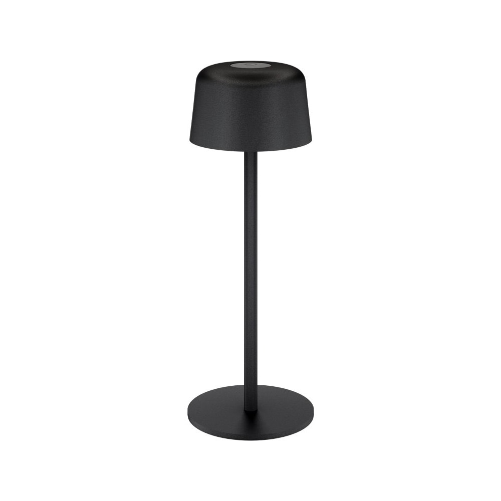 Trådløs LED-bordlampe 25 cm / berøringskontroll / dimbar / 150 lm / 3000 K / oppladbar / IP44 - Svart