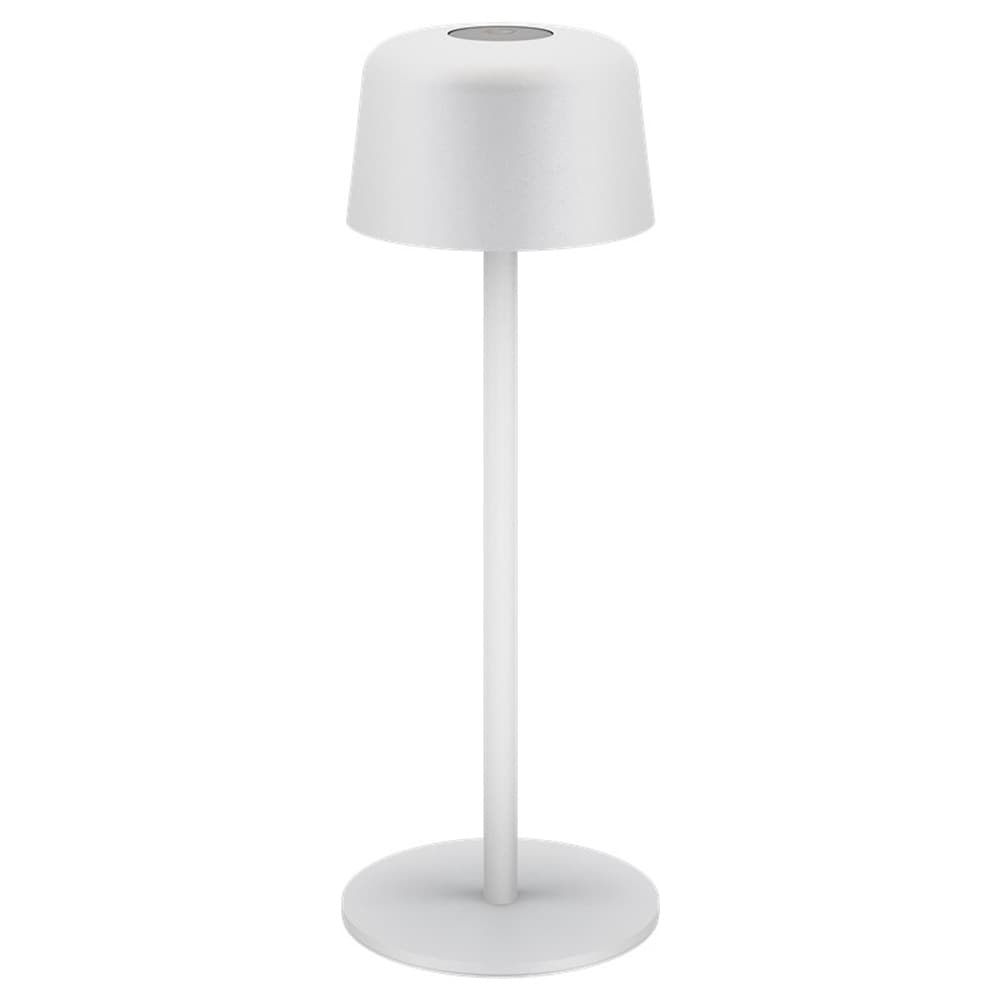 Trådløs LED-bordlampe 25 cm / berøringskontroll / dimbar / 150 lm / 3000 K / oppladbar / IP44 - Hvit