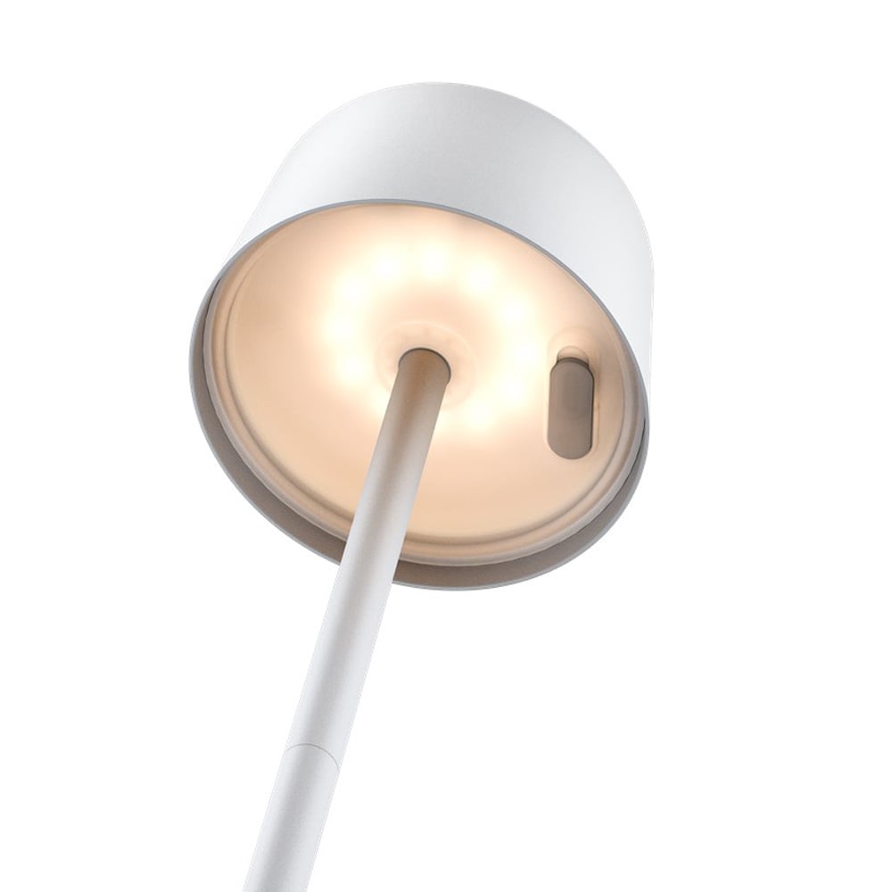 Trådløs LED-bordlampe 25 cm / berøringskontroll / dimbar / 150 lm / 3000 K / oppladbar / IP44 - Hvit