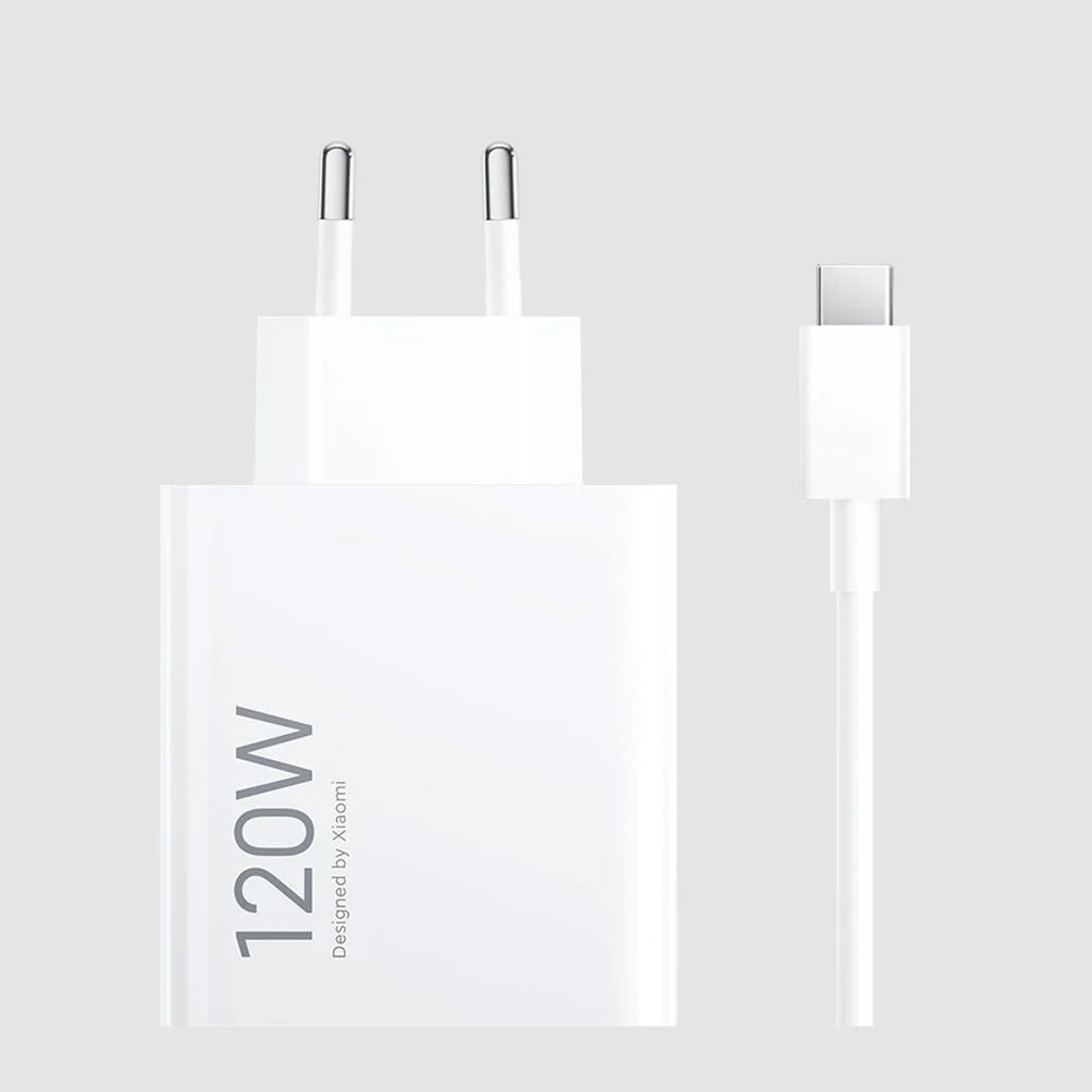 Xiaomi 120W 6A HyperCharge-vegglader med USB-C-kabel MDY-14-EE - hvit