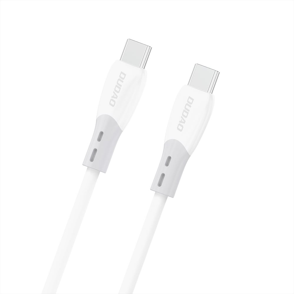 Dudao USB-C-kabel 60W USB-C til USB-C 1 m - hvit