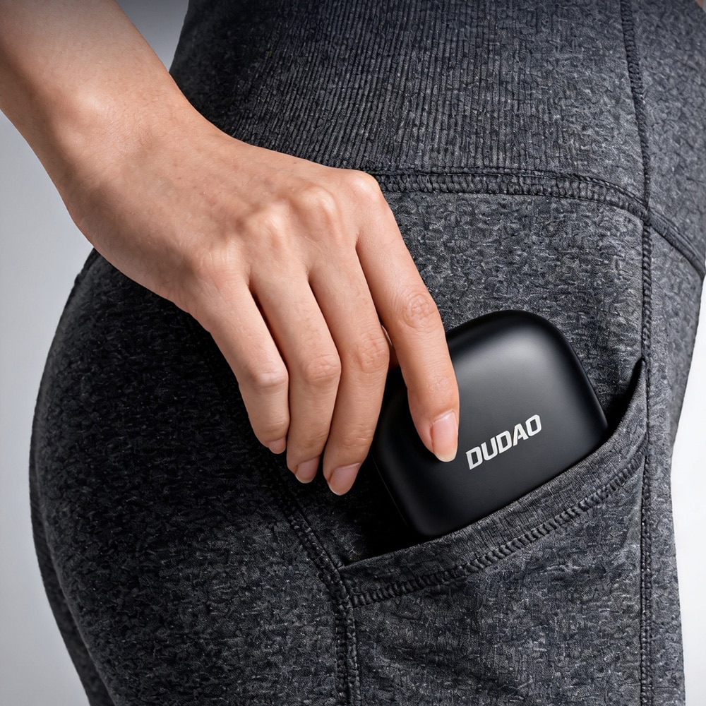Dudao Bluetooth 5.3-hodesett med ørekroker - Svart