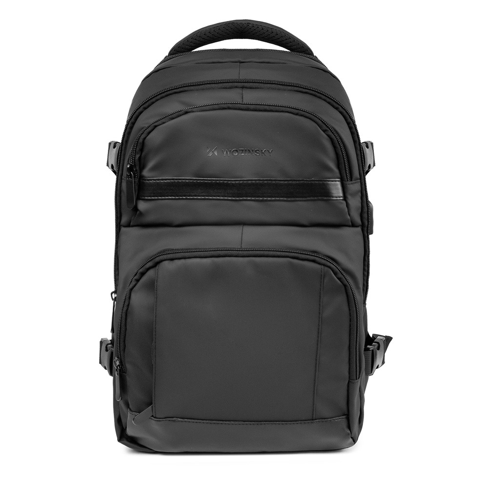 Wozinsky ryggsekk 20 L med laptoprom / håndbagasjesekk / sekk med USB-port – Svart