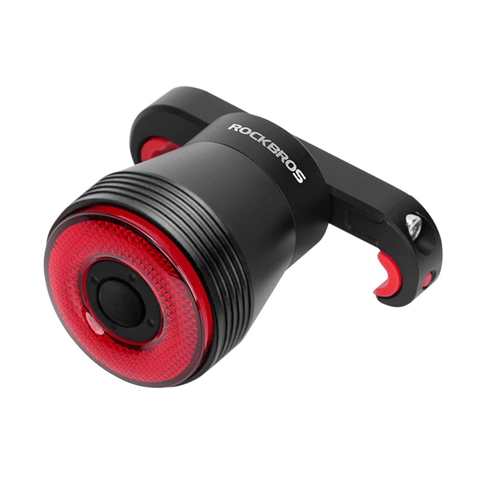 Rockbros Q5 baklys med automatisk stoppfunksjon / sykkel baklys / baklys sykkel LED - Svart