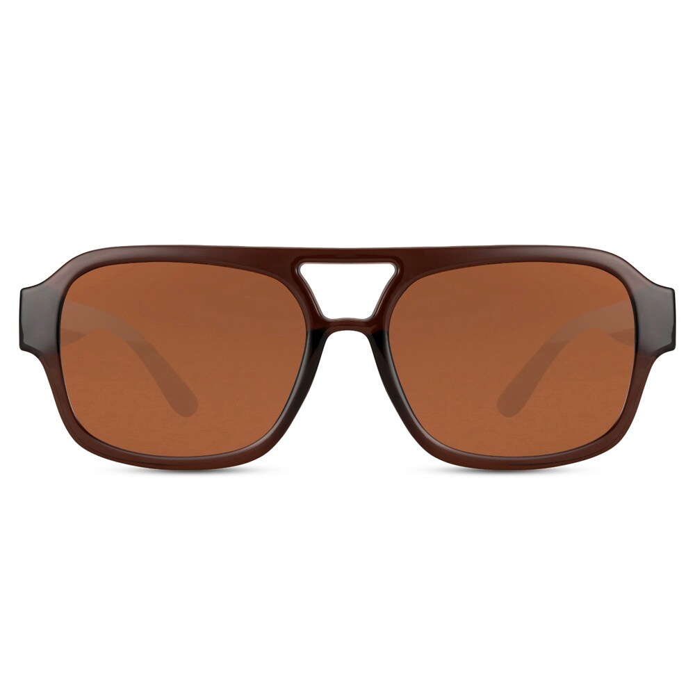 Brune solbriller med brunt glass / solbriller med UV-beskyttelse / unisex solbriller