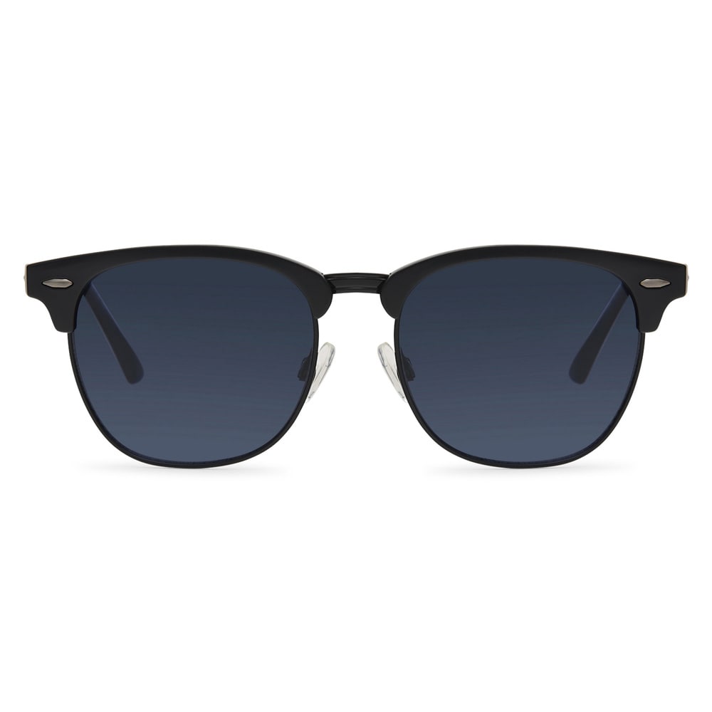 Sorte solbriller med blått glass / solbriller med UV-beskyttelse / unisex solbriller / solbriller med blå fargetone