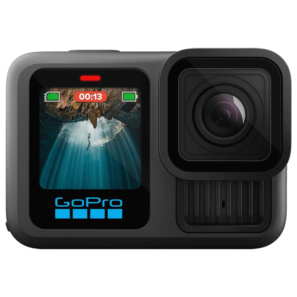 GoPro HERO13 Black actionkamera / vanntett 5,3K sportskamera ned til 10 m med HyperSmooth 6.0 / 3 batterier