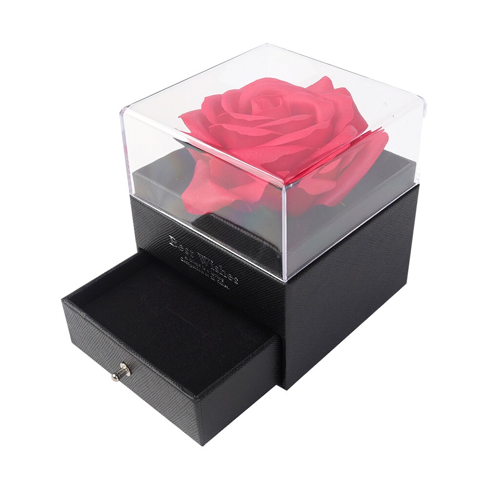 Gaveeske med vakker rose / gaveeske med rose / smykkeskrin med rose
