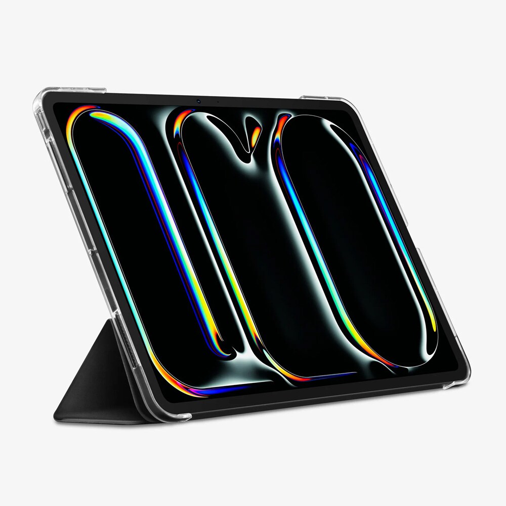 Spigen Liquid Air Folio deksel til iPad Pro 13 (2024) / nettbrettetui med stativfunksjon og wake/sleep – Svart