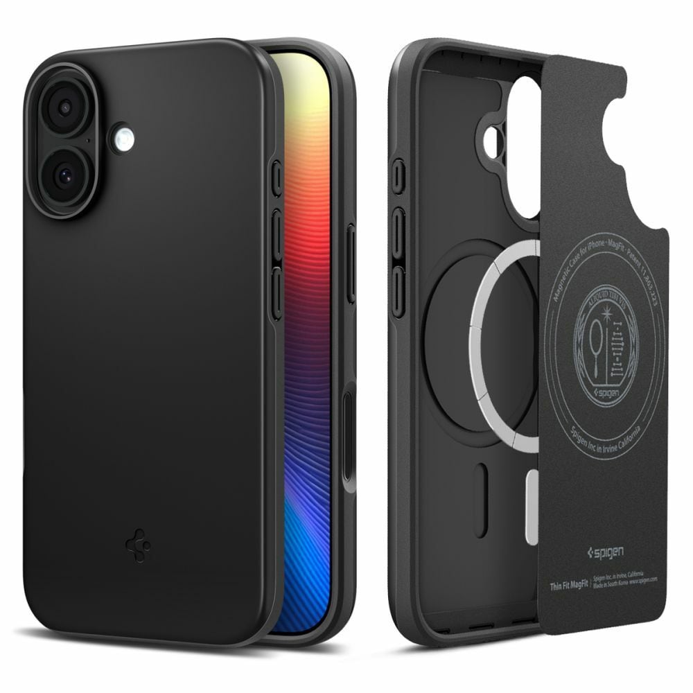 Spigen Thin Fit Mag Fit Backshell til iPhone 17 - Svart