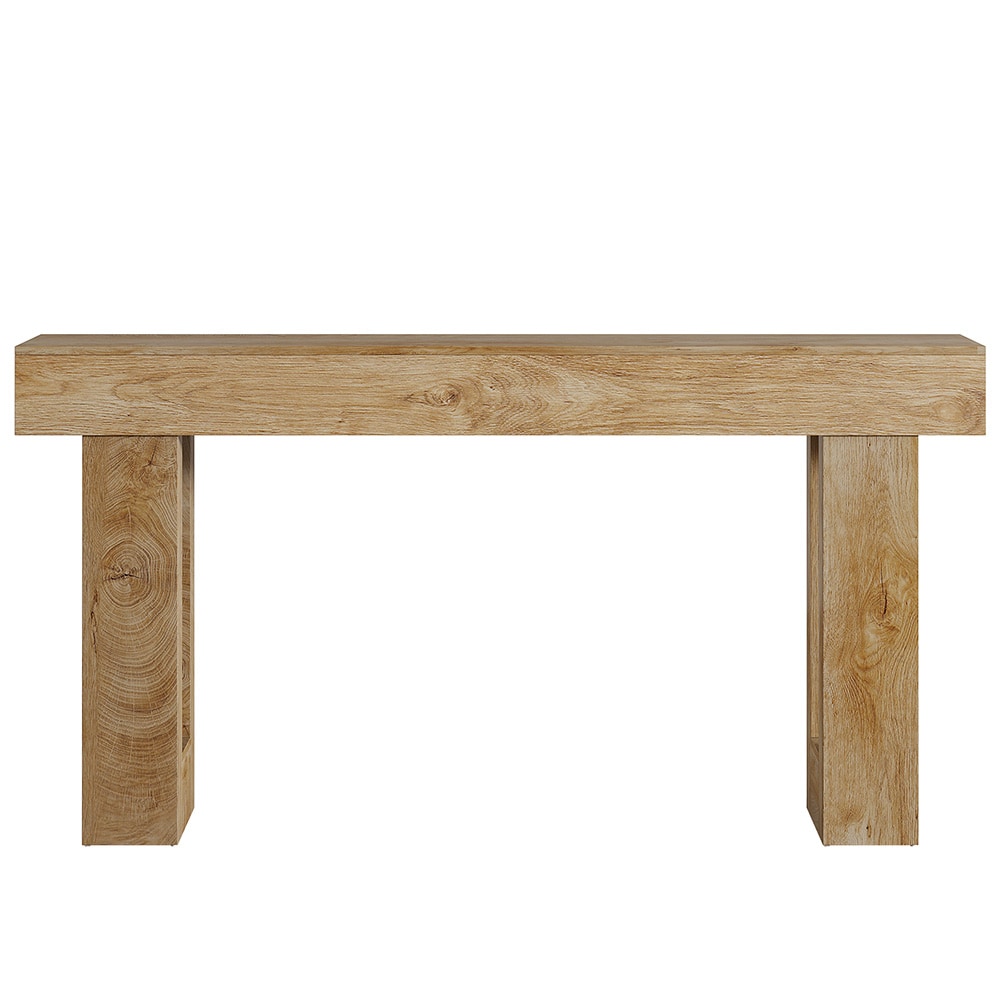 Konsollbord 160×35×85 cm / langt avlastningsbord / smalt sidebord i tre – Rustikkbrunt