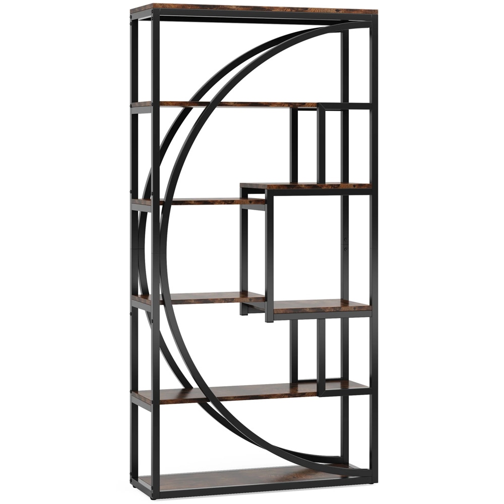 Bokhylle i industriell design 180 cm / åpen hylle / oppbevaringshylle / utstillingshylle