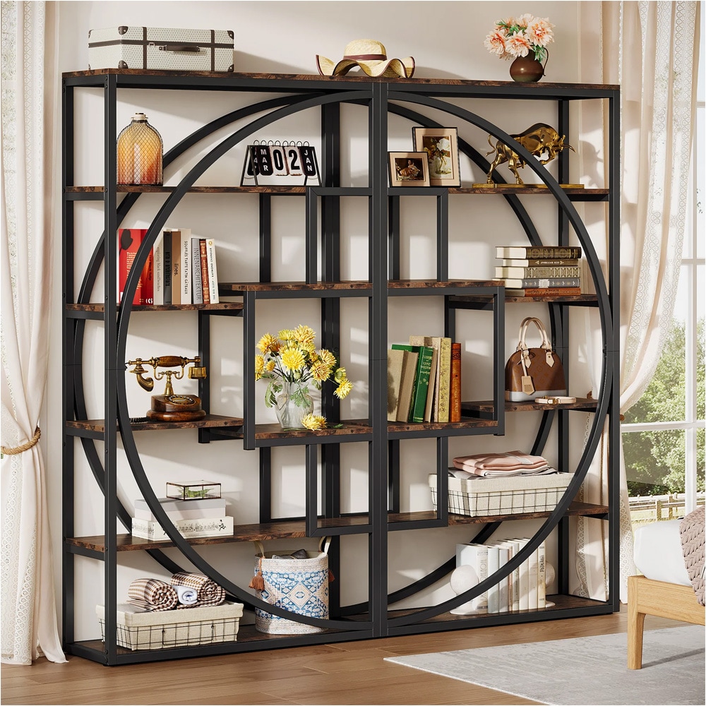 Bokhylle i industriell design 180 cm / åpen hylle / oppbevaringshylle / utstillingshylle