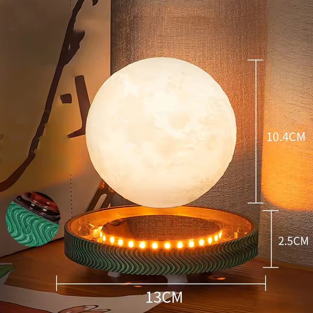 Magnetisk svevende månelampe / lampe med berøringsstyring / dekorativ nattlampe med 3 fargetemperaturer