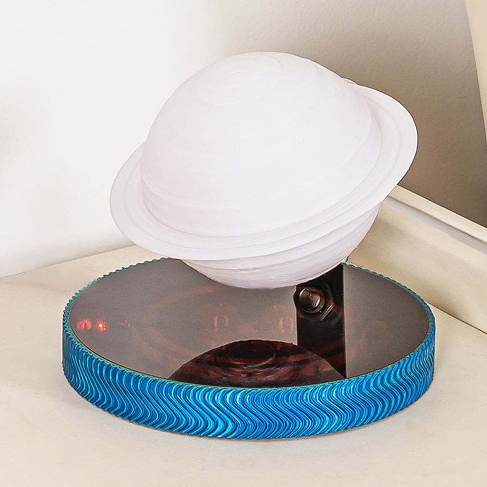 Magnetisk svevende Saturn-lampe / svevende lampe med berøringsstyring / nattlampe med 3 fargetemperaturer