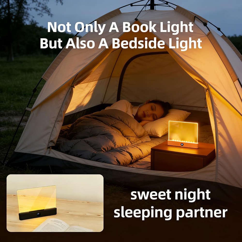 Oppladbar leselampe svart / LED-lampe med timer / dimbar nattlampe med 3 fargetemperaturer