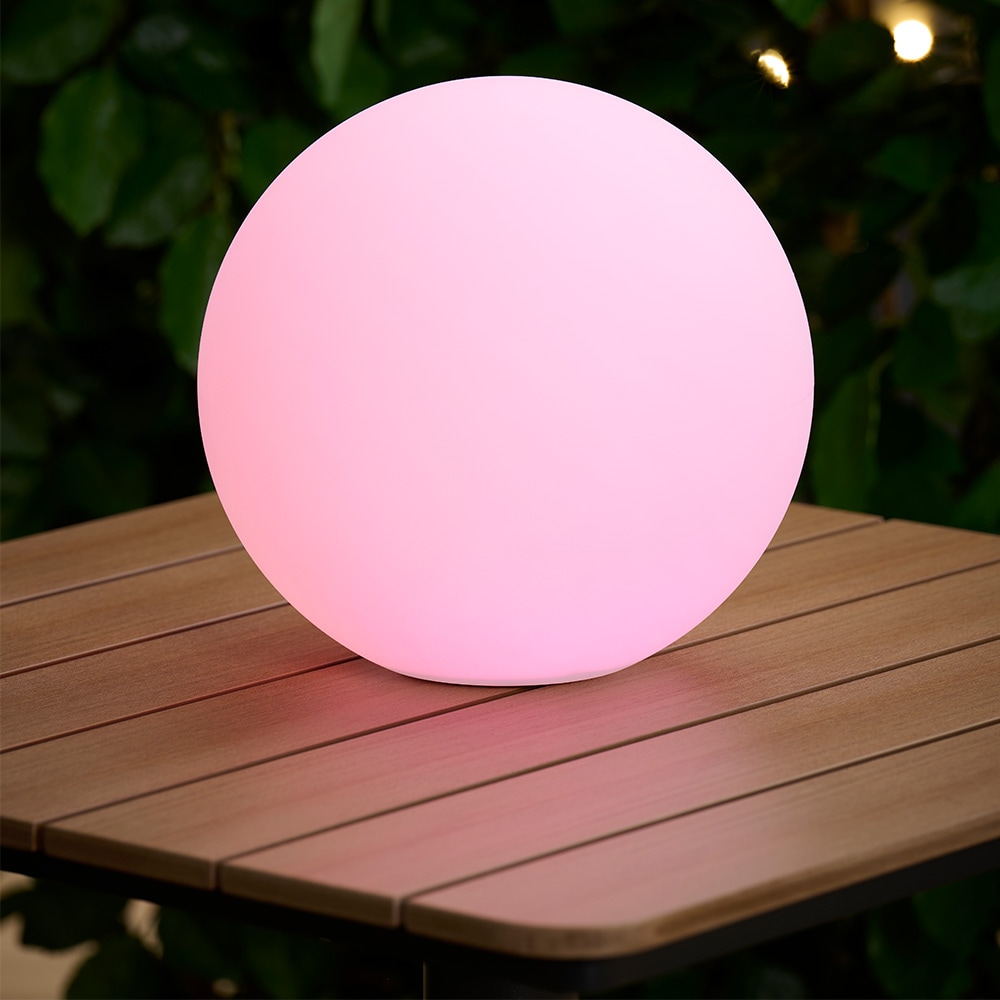 Solcellelampe Ø28 cm med LED RGB / utendørsbelysning / hagebelysning / dekorasjonslampe