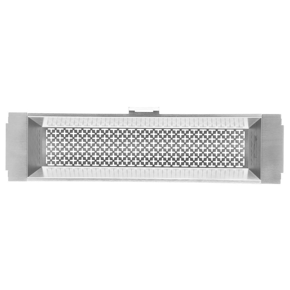 Mustang grønnsakskurv 48×13×4 cm / grillkurv i rustfritt stål / grilltilbehør for små råvarer